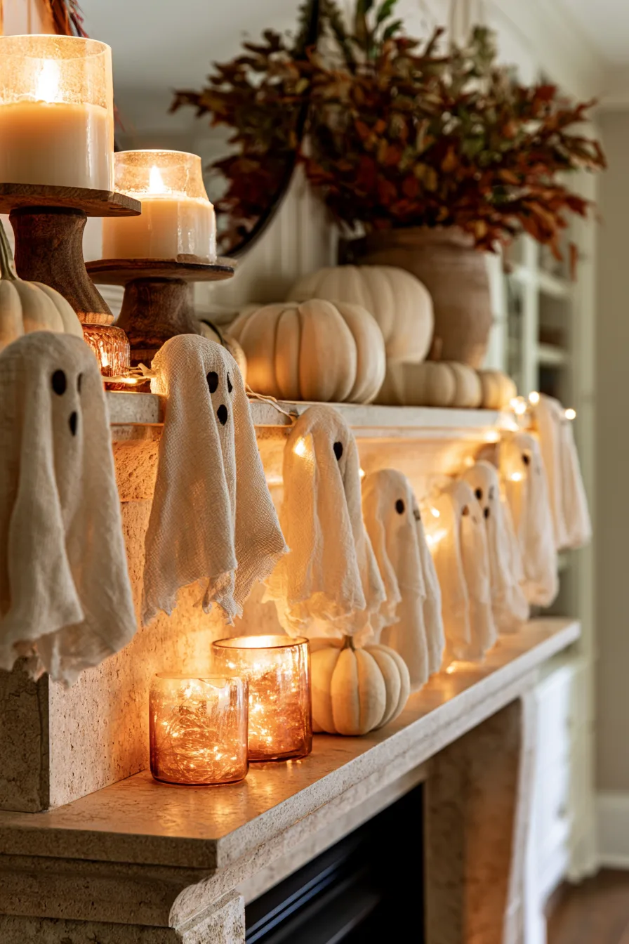 5 playful ghost garland mantle 1