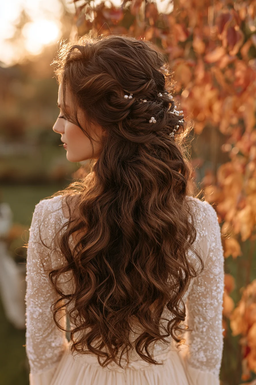 5 romantic autumn half updo 1