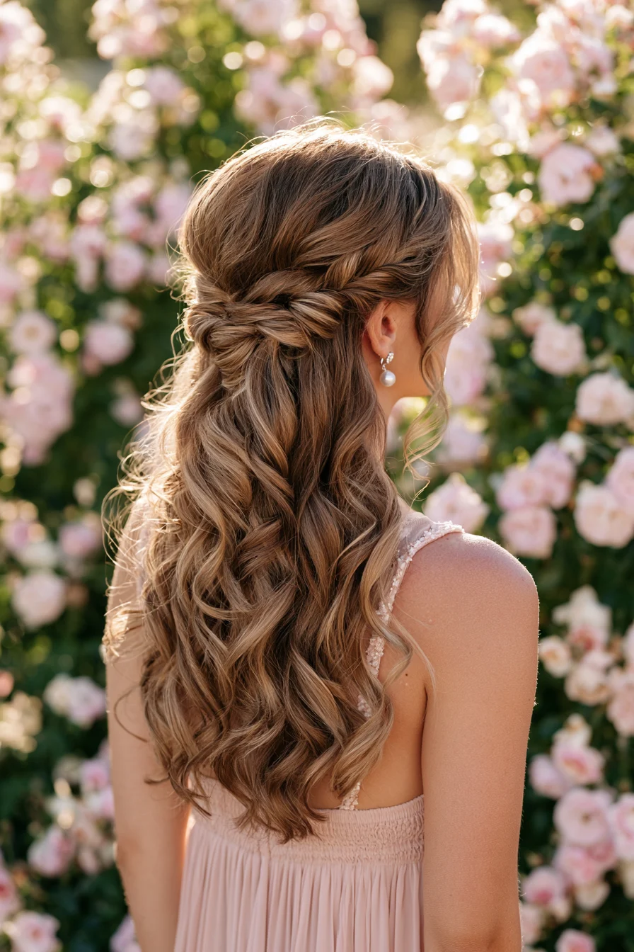 6 dreamy twisted half up style