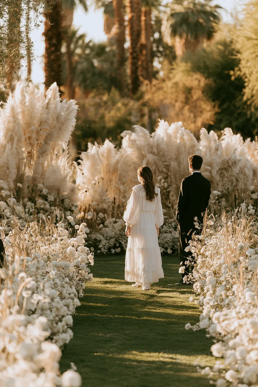 27 Vibrant Fall Wedding Flowers 6 pampas grass autumn elegance 1