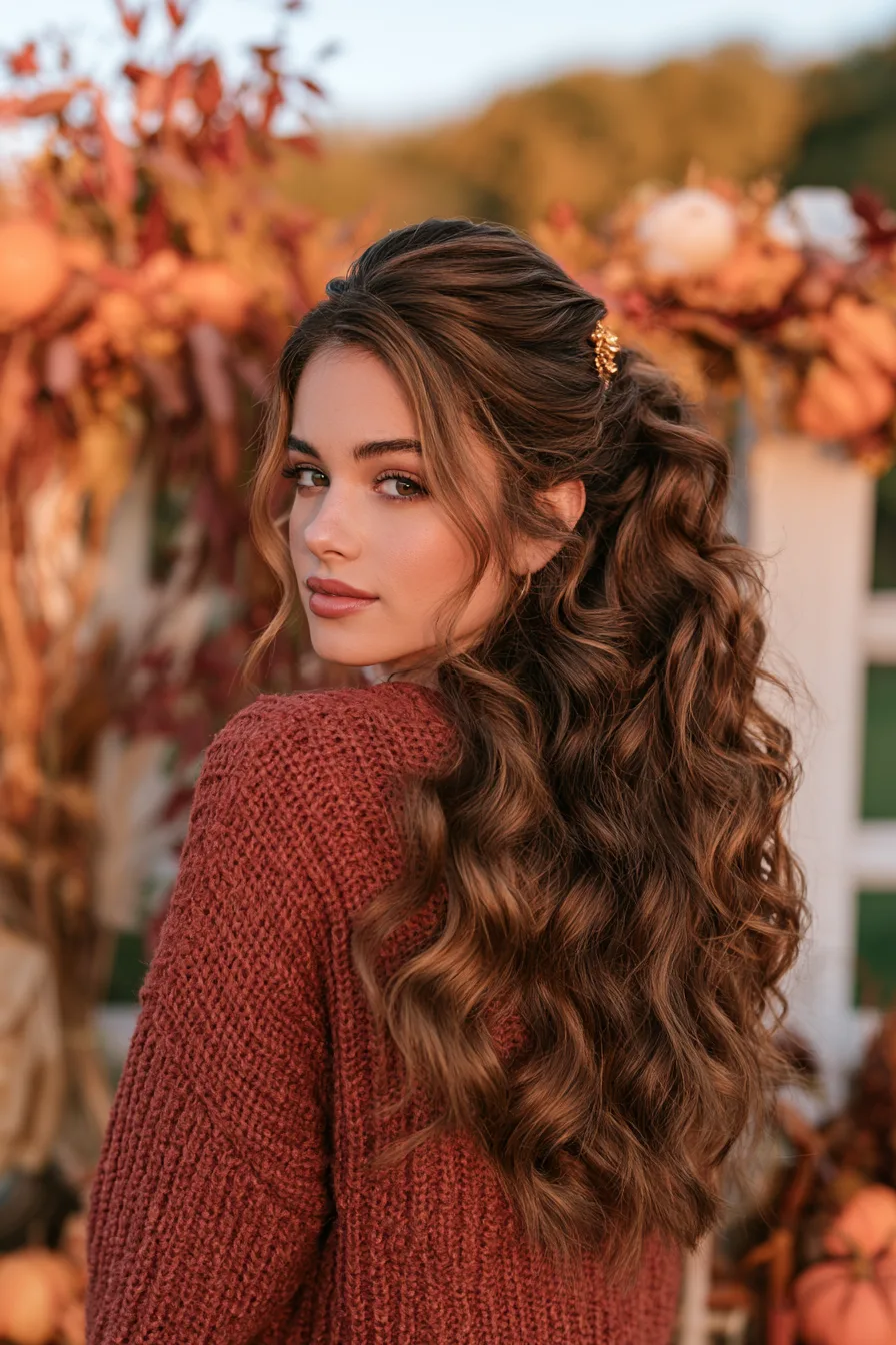 7 dreamy thanksgiving half updo 1