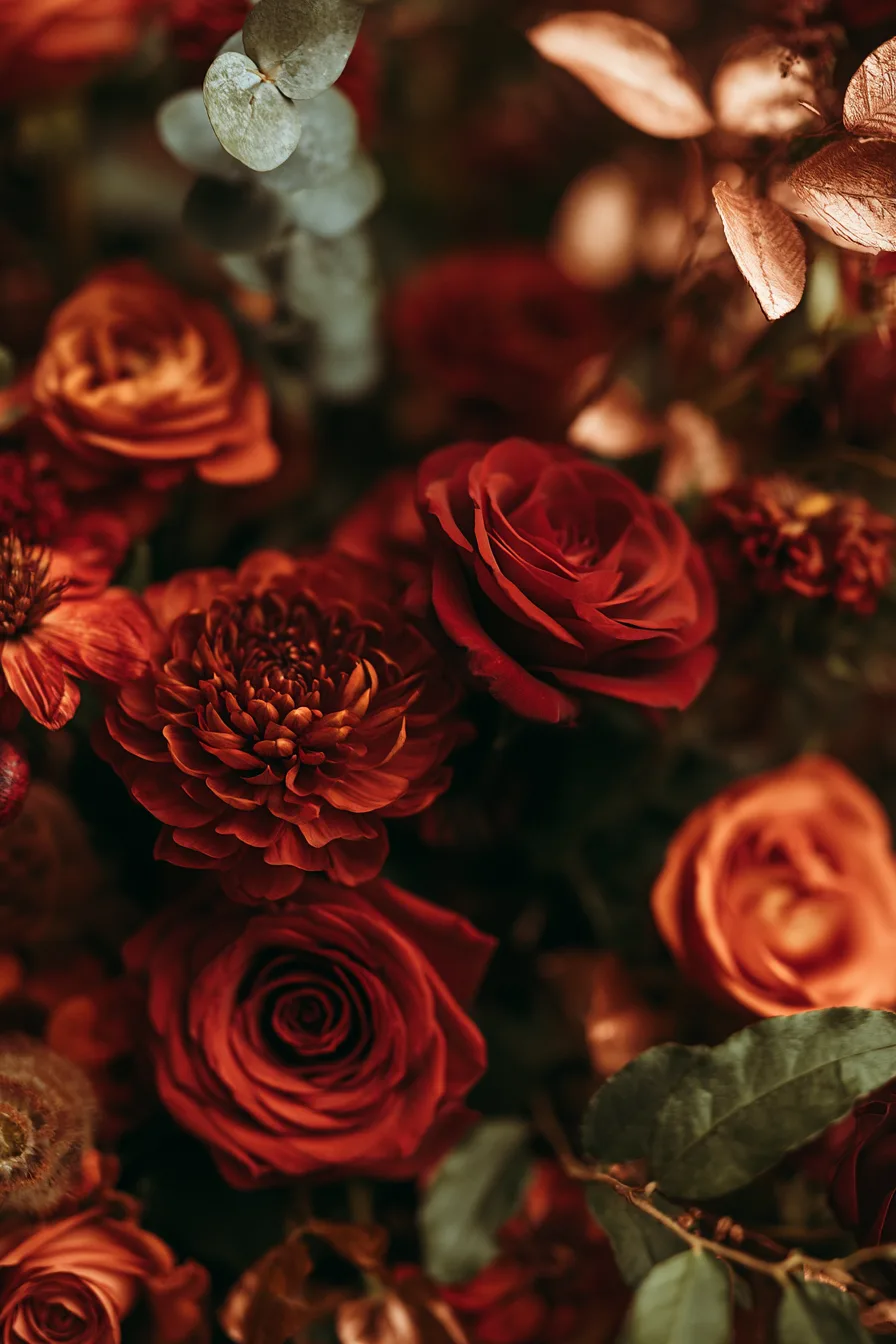 27 Vibrant Fall Wedding Flowers 7 rust bloom wedding warmth 1