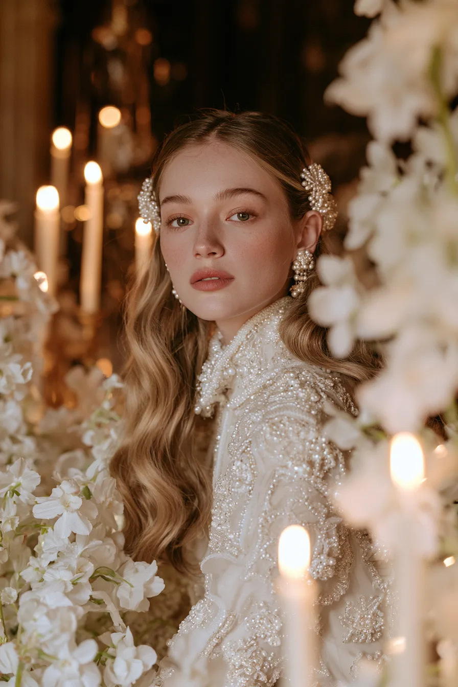 7 shimmering pearl hair details
