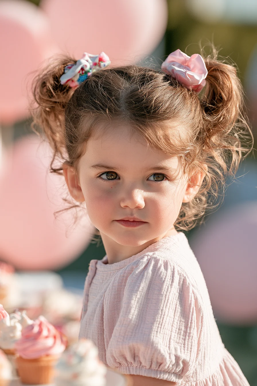 27 Magical Birthday Hairstyles for Kids 8 adorable ponytail party styles