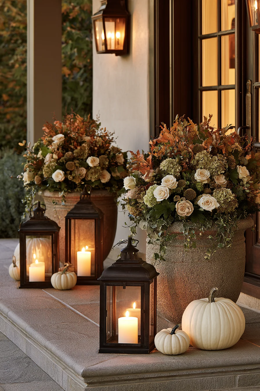 27 Budget Friendly Outdoor Halloween Decor Ideas 8 crate barrel lantern garden