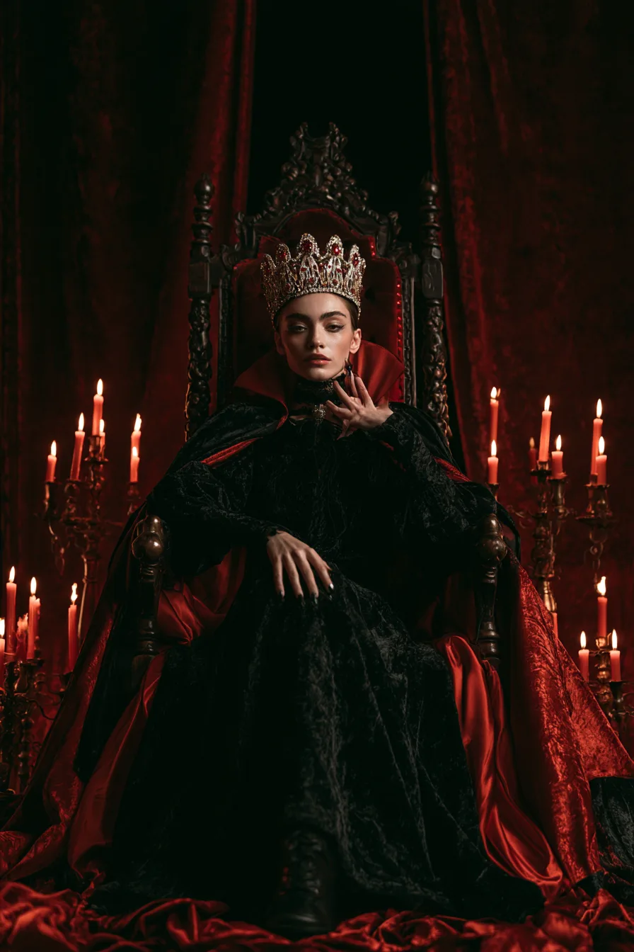 27 Black Halloween Costumes For A Spooky Look 9 luxurious vampire queen fantasy 1