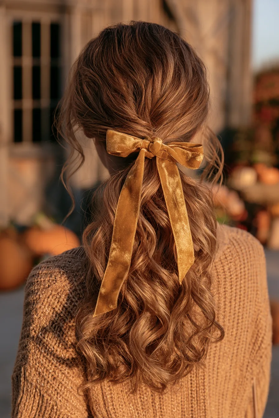 27 Chic Thanksgiving Hairstyles For Women 9 t3 wavy holiday ponytail 1