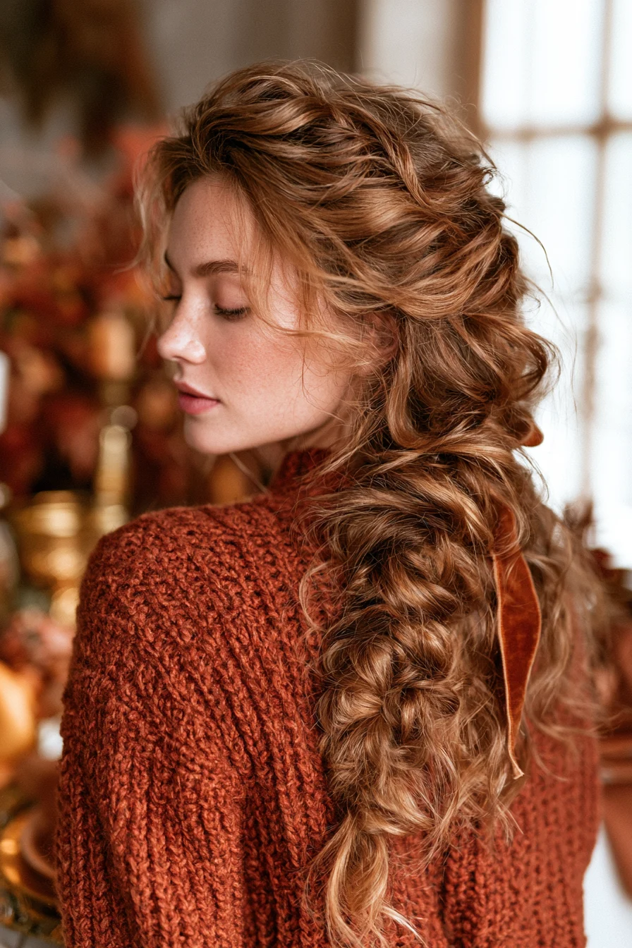 27 Gorgeous Thanksgiving Hairstyles to Make Your Holiday Look Extra Special 1 cozy textured braid for thanksgiving