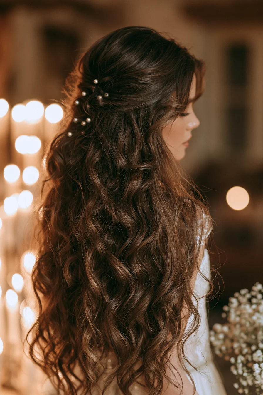 27 Wedding Hairstyles for Long Hair That Are Elegant Romantic and Picture Perfect 1 radiant bridal wave hairstyles 1