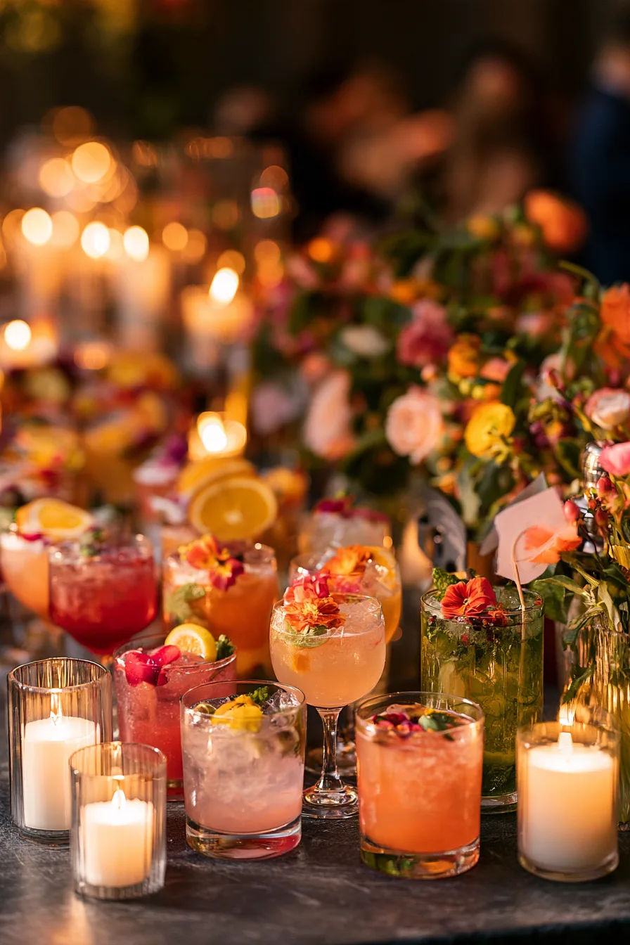 27 Creative Wedding Reception Ideas 10 colorful wedding cocktail bar inspirations 1