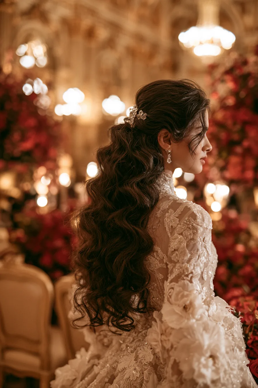 10 dramatic glamour hair for your wedding 1