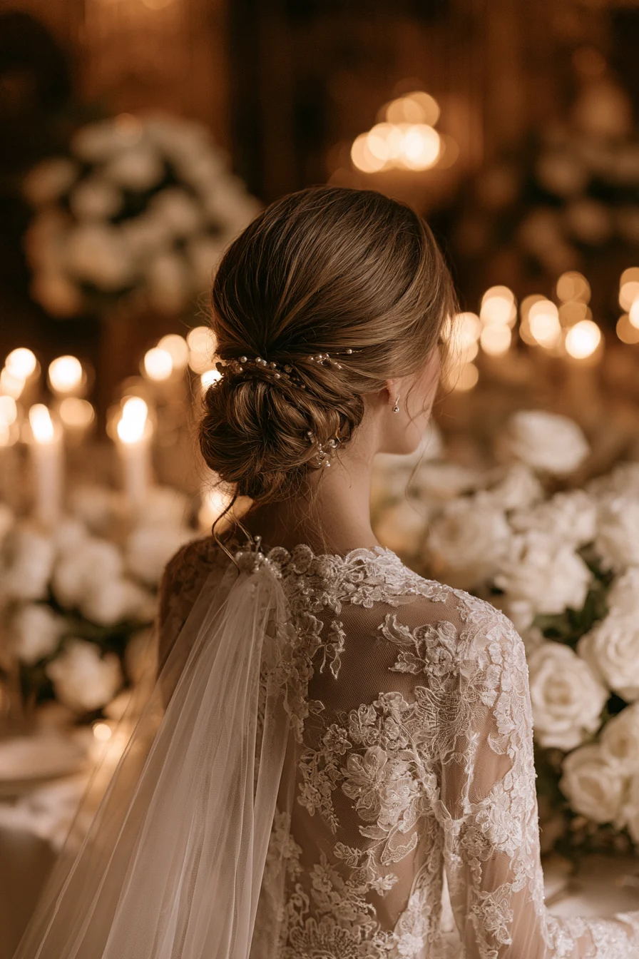 10 pearl and crystal wedding hair twist 1