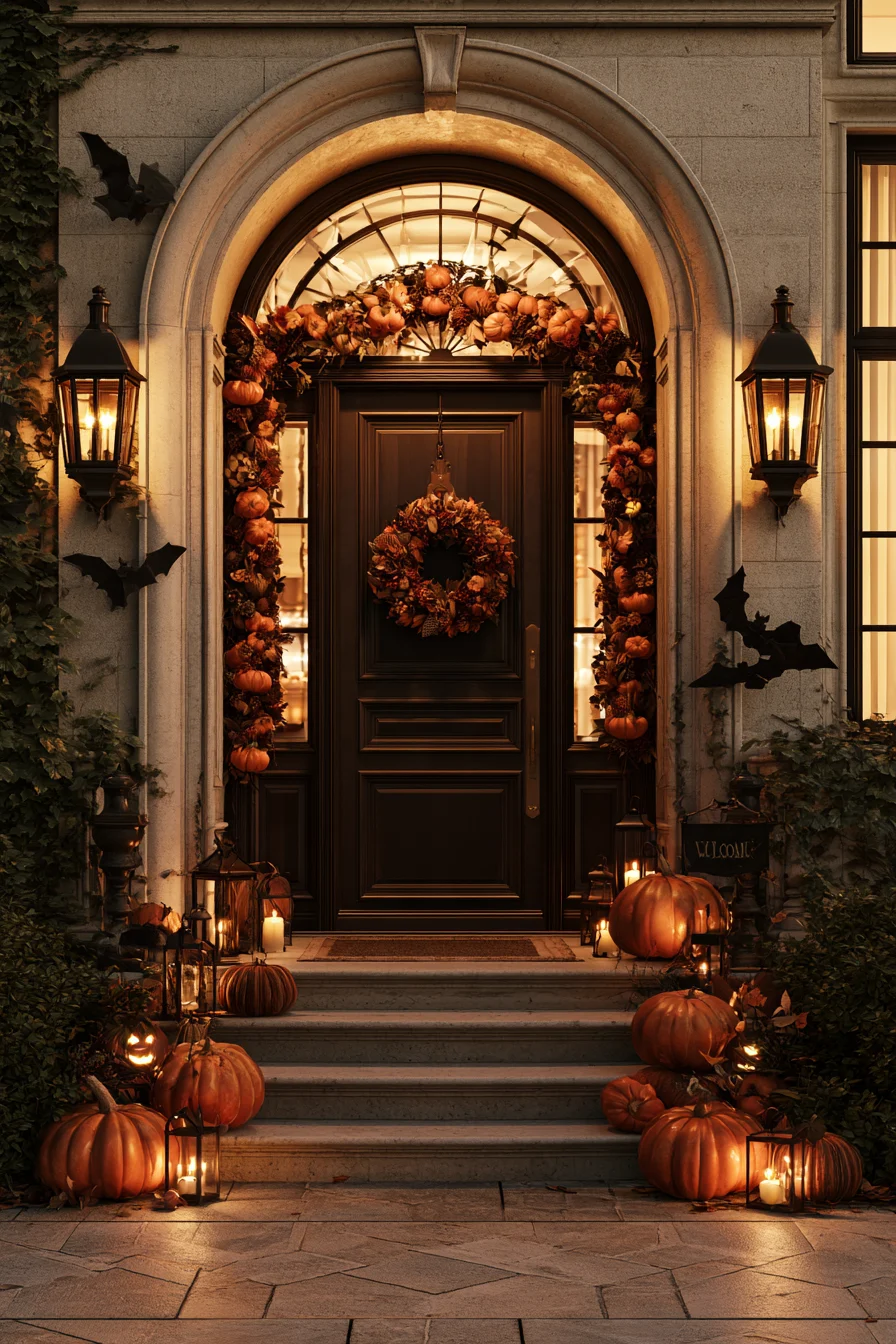 27 Halloween Party Ideas For Spooky Fun 13 cheerful halloween entryway display ideas 1