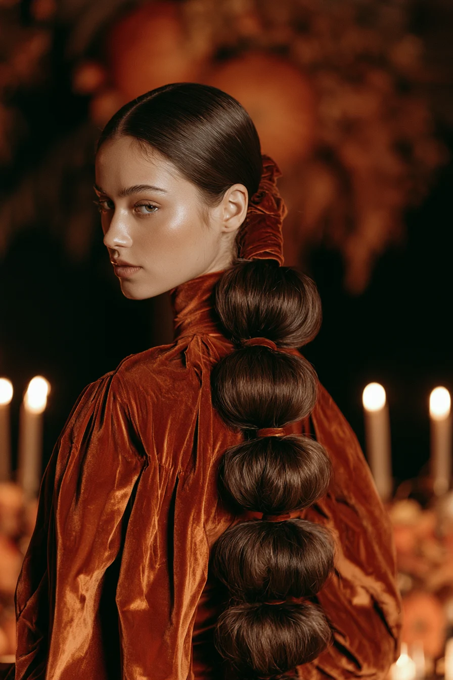 27 Gorgeous Thanksgiving Hairstyles to Make Your Holiday Look Extra Special 13 playful bubble ponytail style