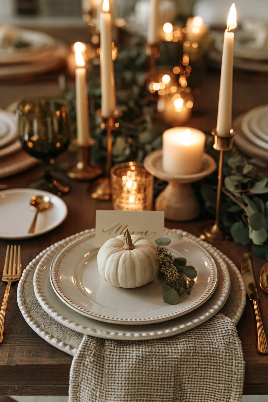 27 Halloween Party Ideas For Spooky Fun 14 personalized pumpkin table setting inspiration 1