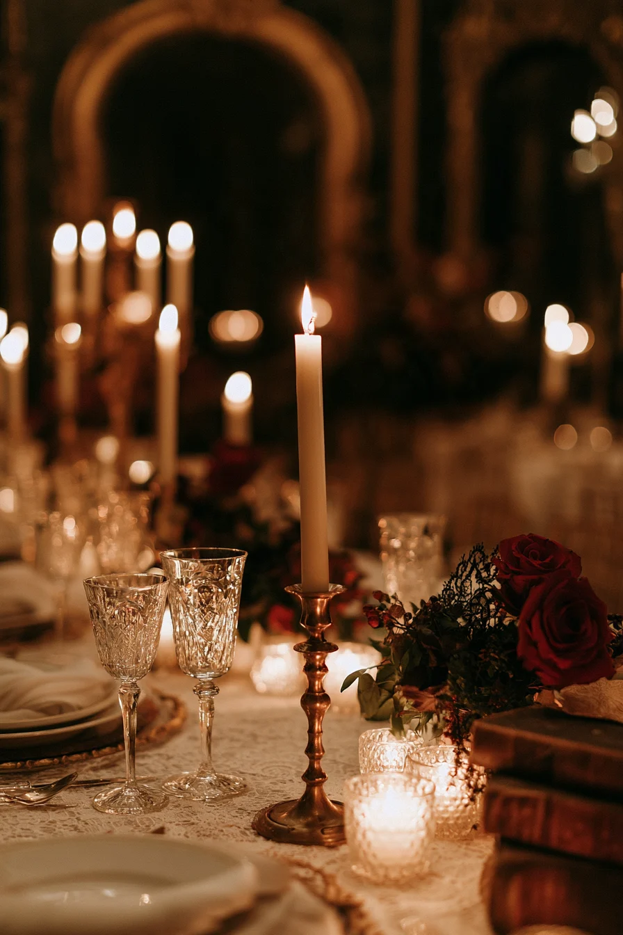 14 vintage gothic wedding decor with timeless elegance 1