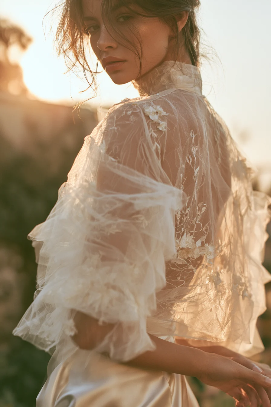 27 Beautiful Bridal Separates Tops for a Chic and Elegant Wedding Look 15 dreamy tulle bridal creations 1