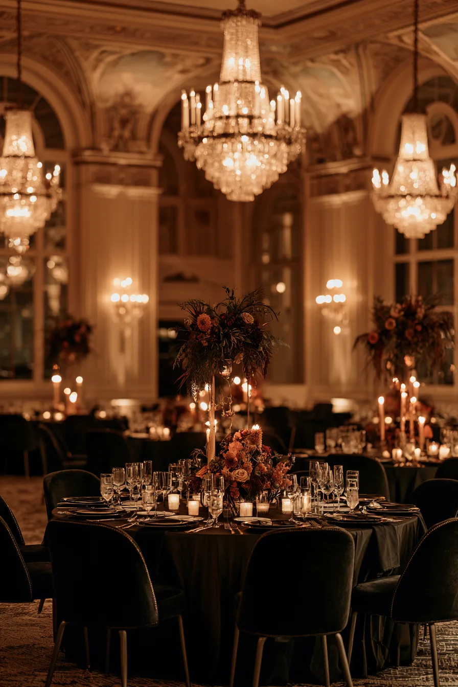 27 Haunted Wedding Ideas That Feel Magical 15 enchanted gothic reception decor inspiration 1