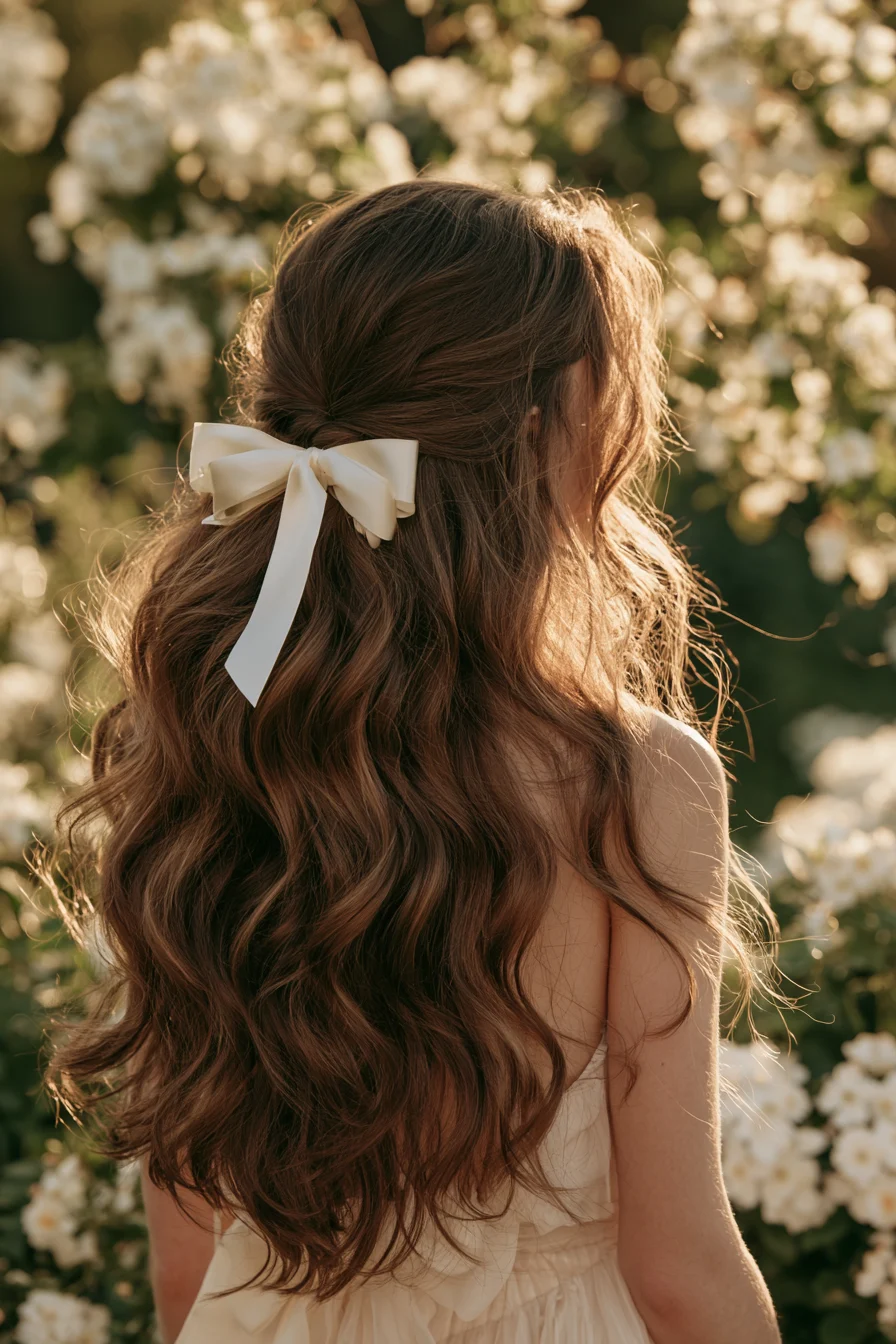 15 sweet ribbon bridal hairstyle