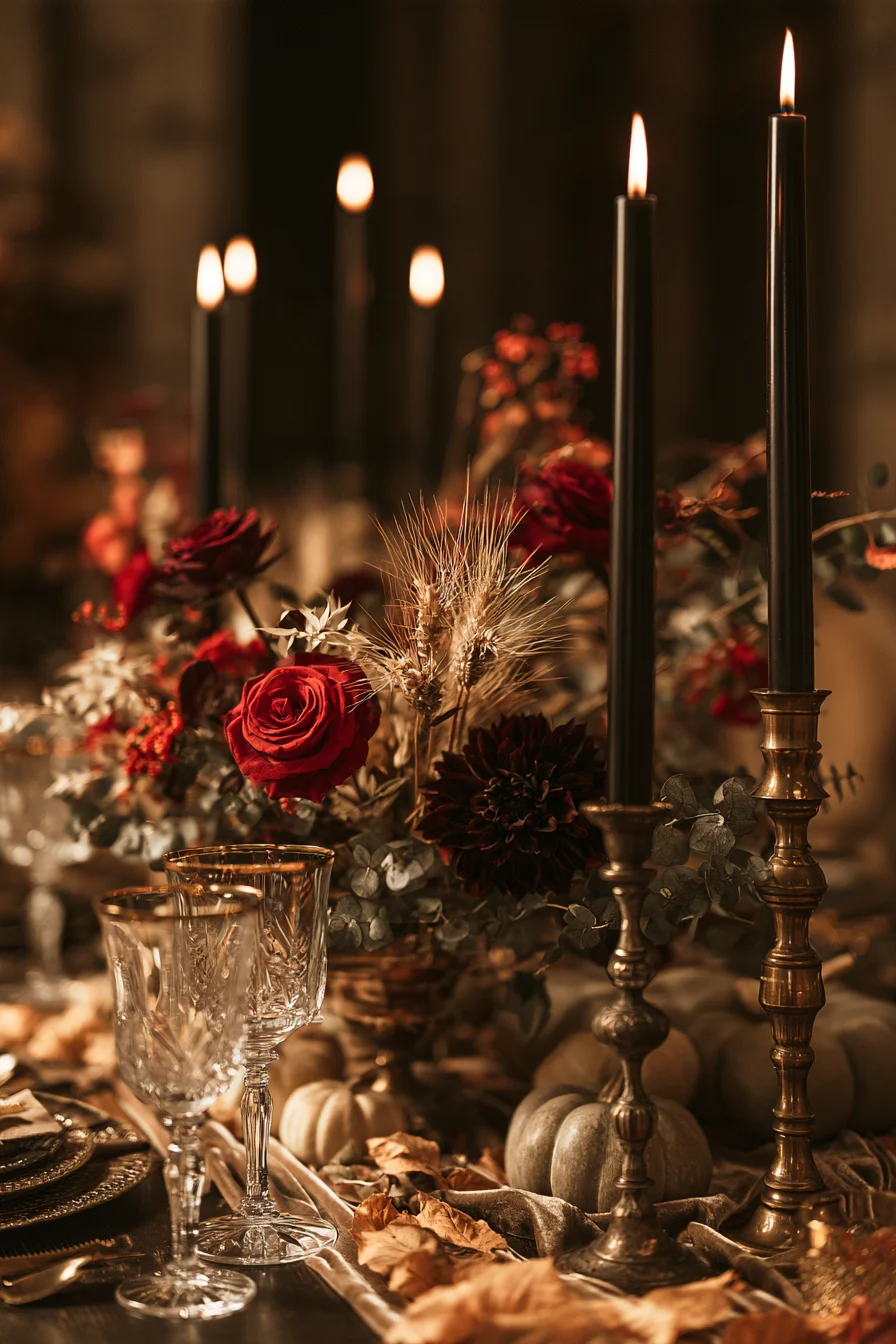 16 autumn centerpiece ideas with dark floral beauty 1