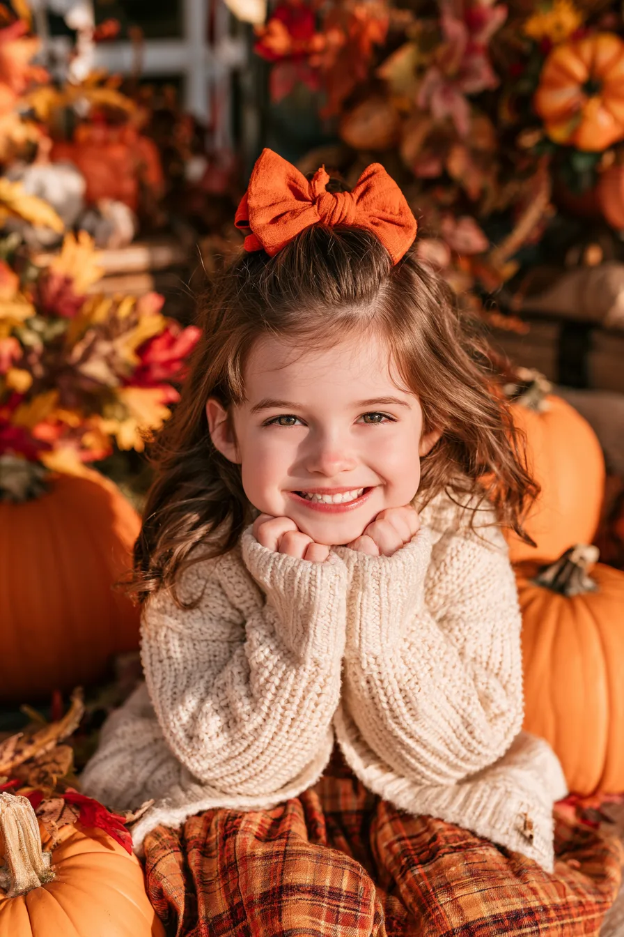 16 pumpkin bow ponytail inspiration 1