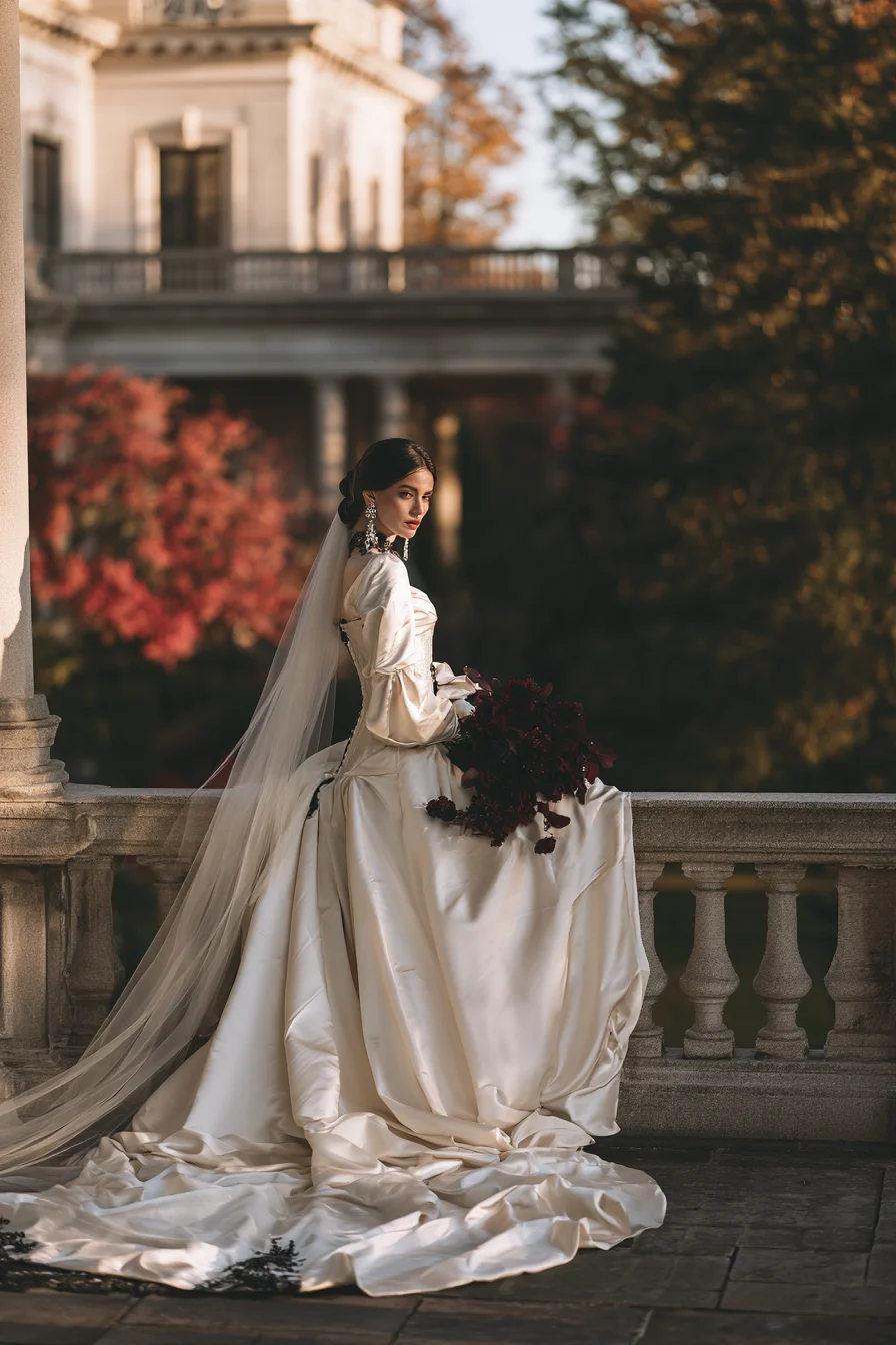 17 glamorous gothic bridal gowns with dramatic silhouettes 1