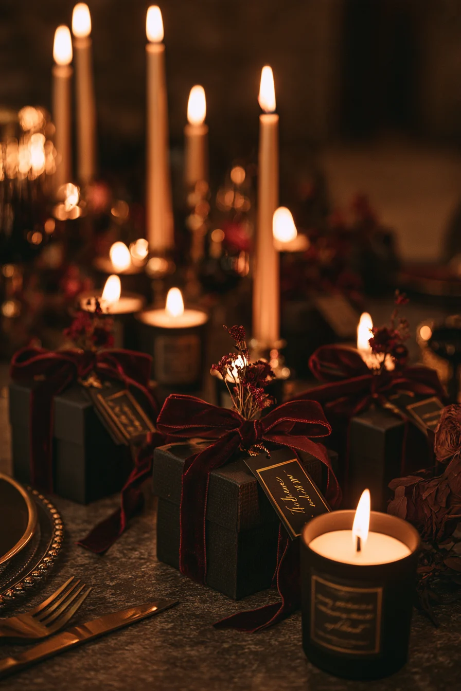 27 Haunted Wedding Ideas That Feel Magical 17 luxurious chocolate favors for wedding guests 1