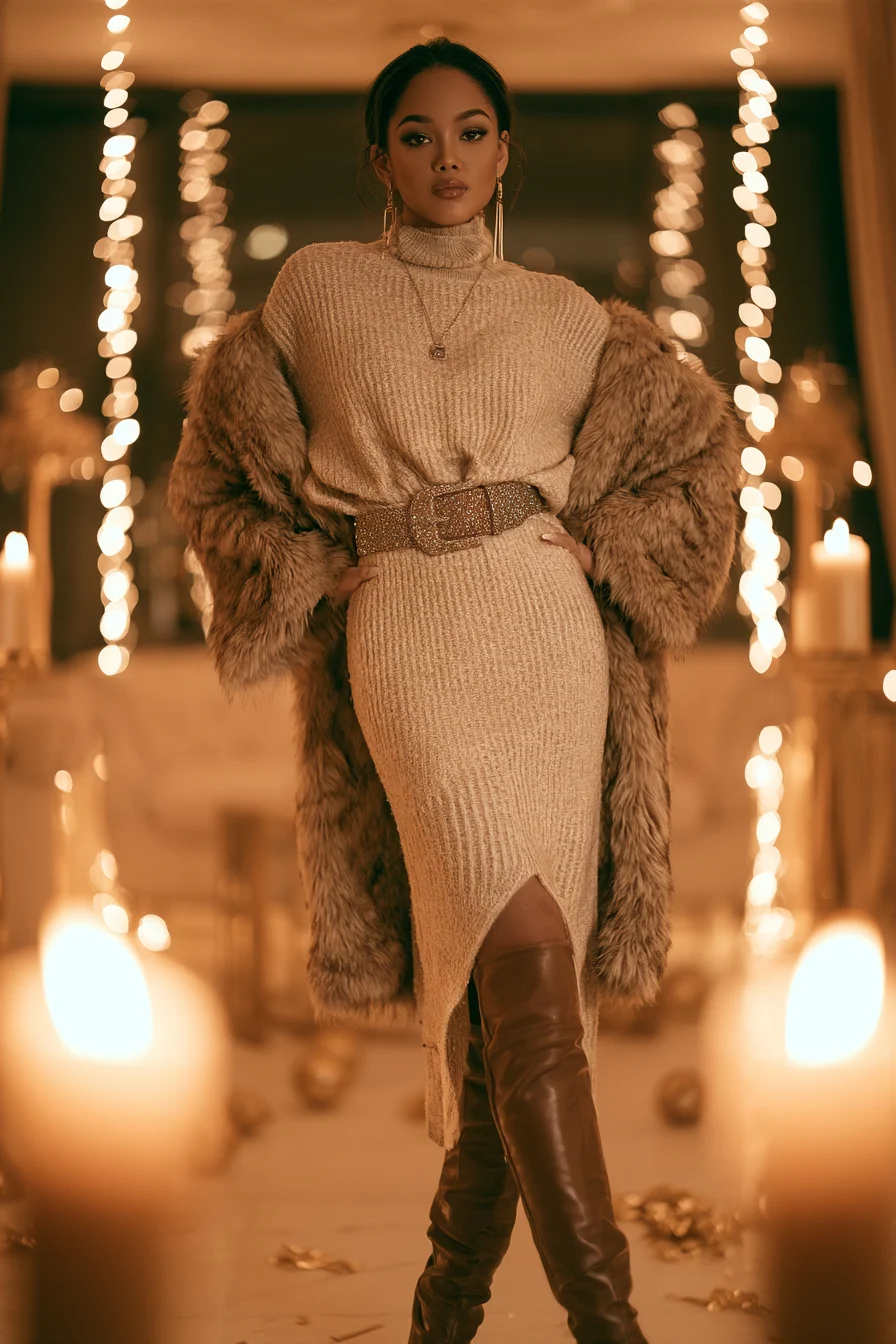 27 Casual New Years Eve Outfits To Try 17 soft knit dress festive ensemble
