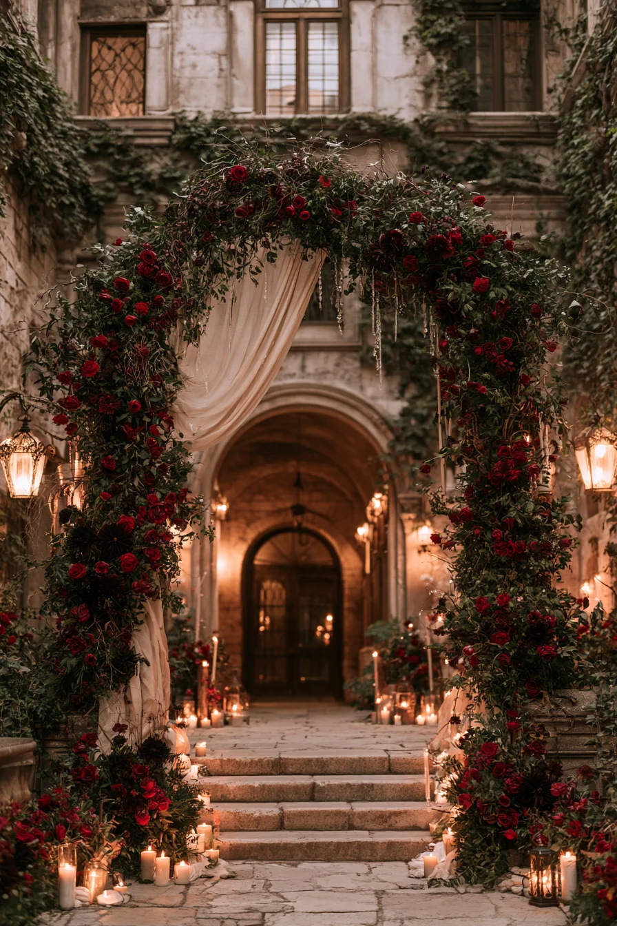 27 Haunted Wedding Ideas That Feel Magical 18 breathtaking gothic arches for wedding ceremonies 1