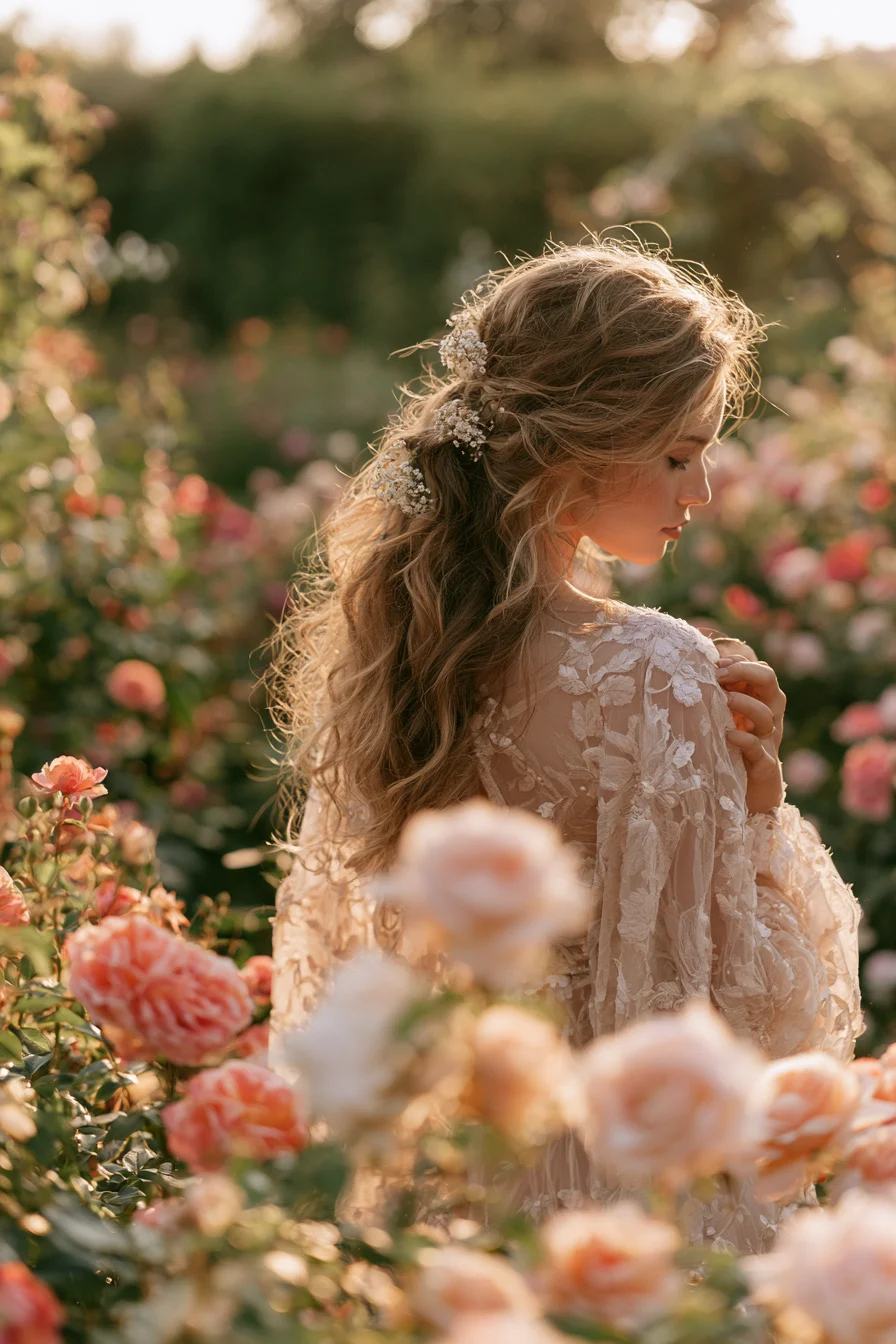 18 enchanted garden wedding hair 1