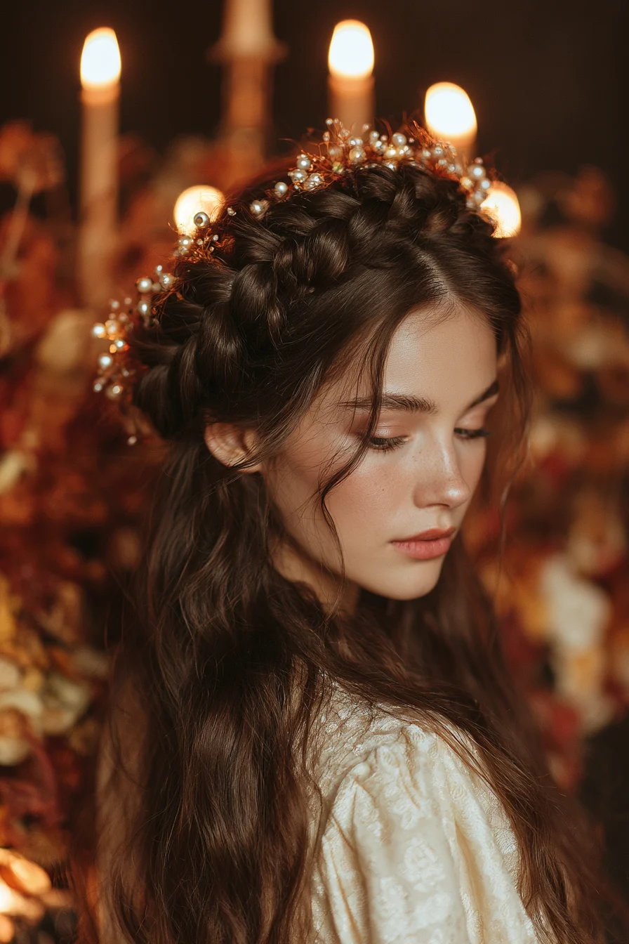 27 Gorgeous Thanksgiving Hairstyles to Make Your Holiday Look Extra Special 18 enchanting autumn crown braid
