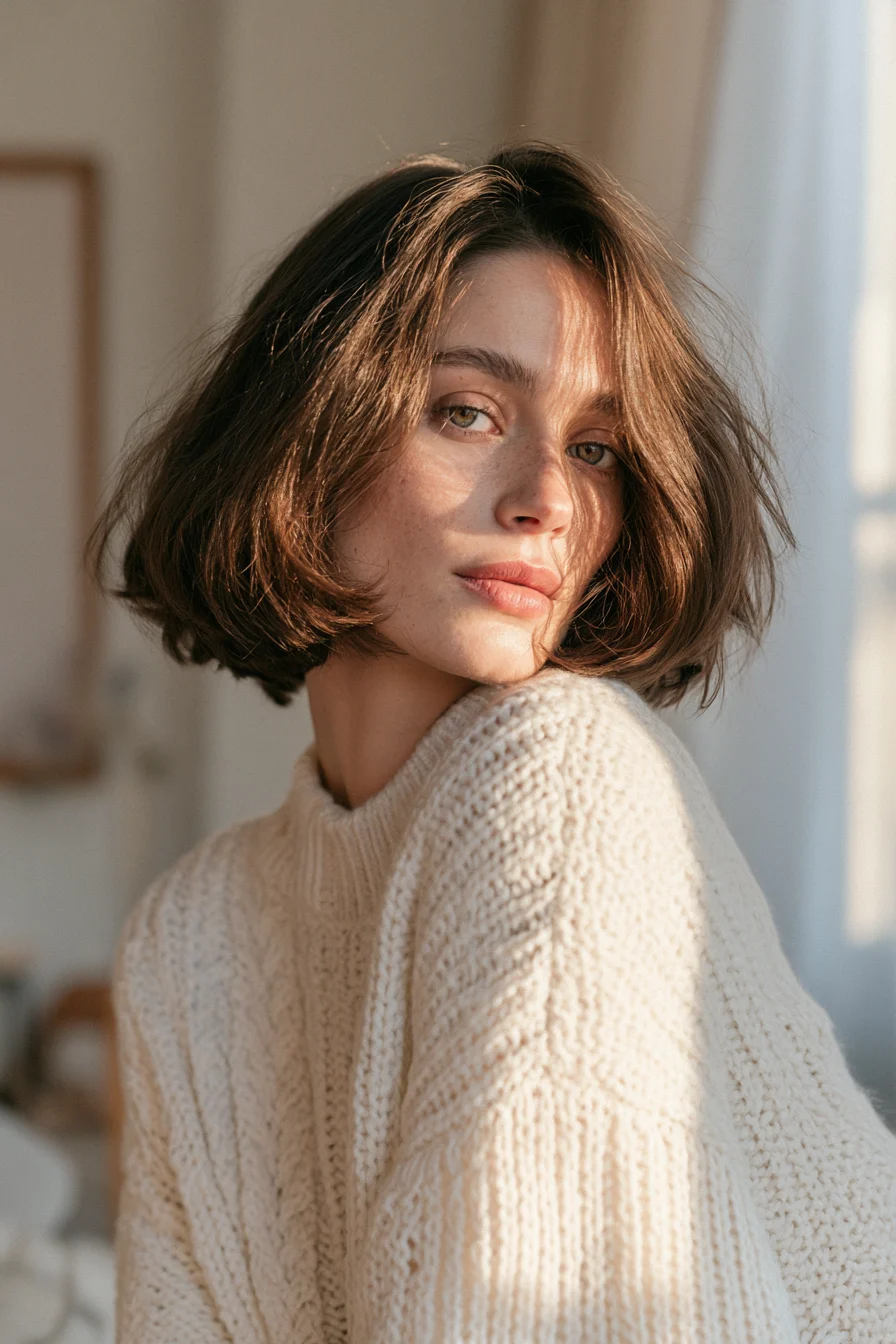 19 airy textured bob with tousled ends 1