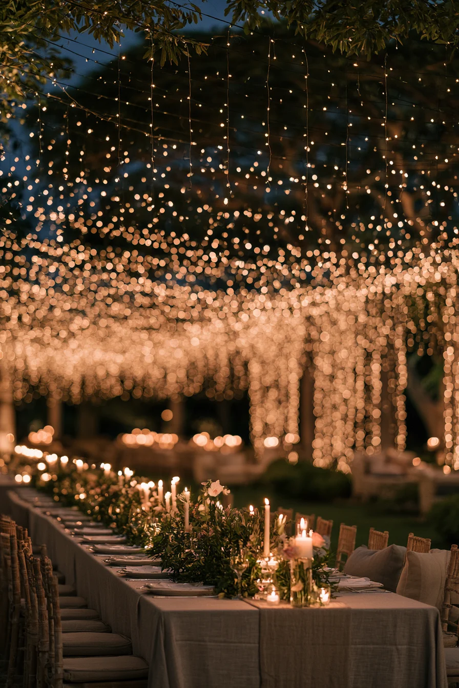27 Creative Wedding Reception Ideas 19 sparkling fairy light wedding decor ideas 1