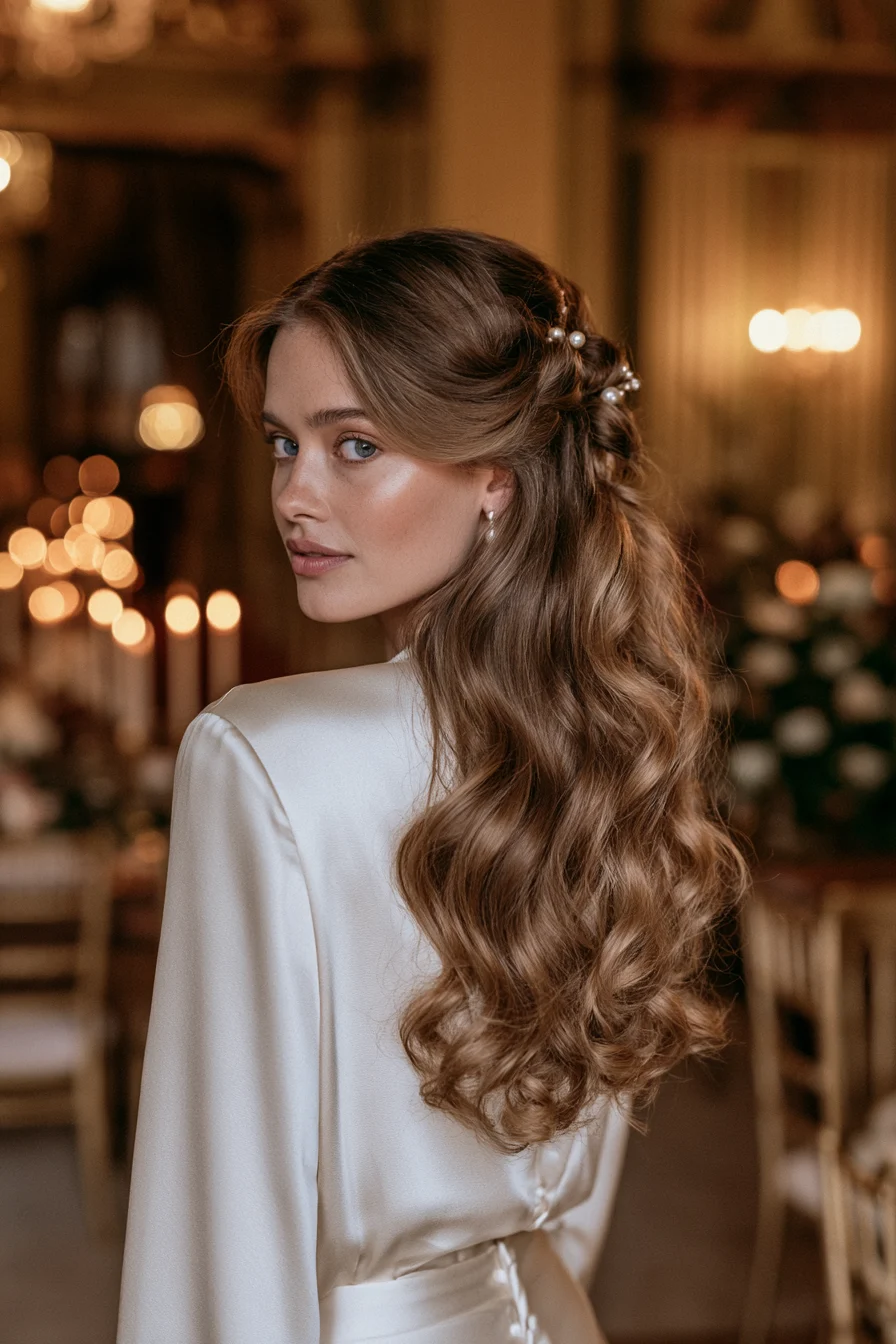 19 timeless pearl bridal hairstyle 1