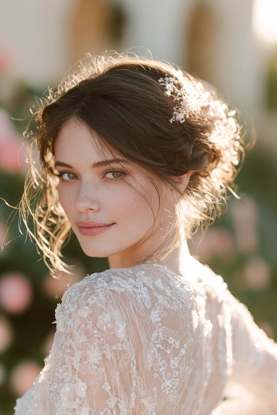 2 dreamy floral bridal hair twist 1