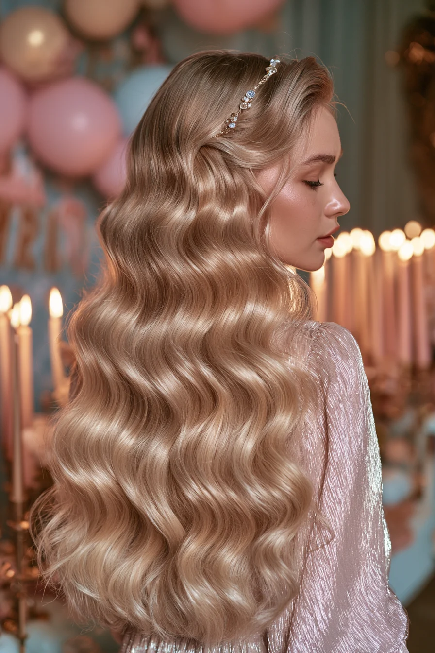 2 elegant birthday party hair 1