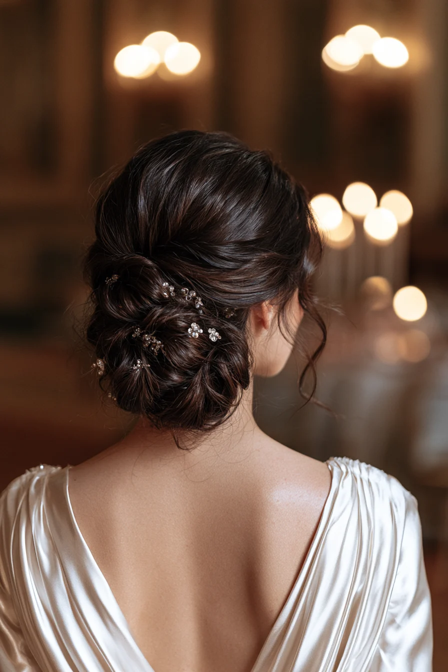 27 Wedding Hairstyles for Long Hair That Are Elegant Romantic and Picture Perfect 2 graceful twisted wedding updos 1