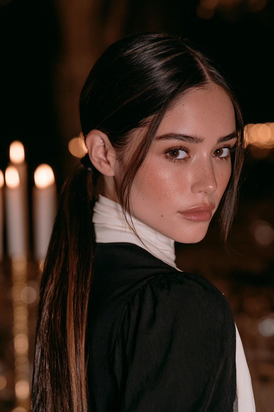 27 Gorgeous Thanksgiving Hairstyles to Make Your Holiday Look Extra Special 20 glossy sleek thanksgiving ponytail