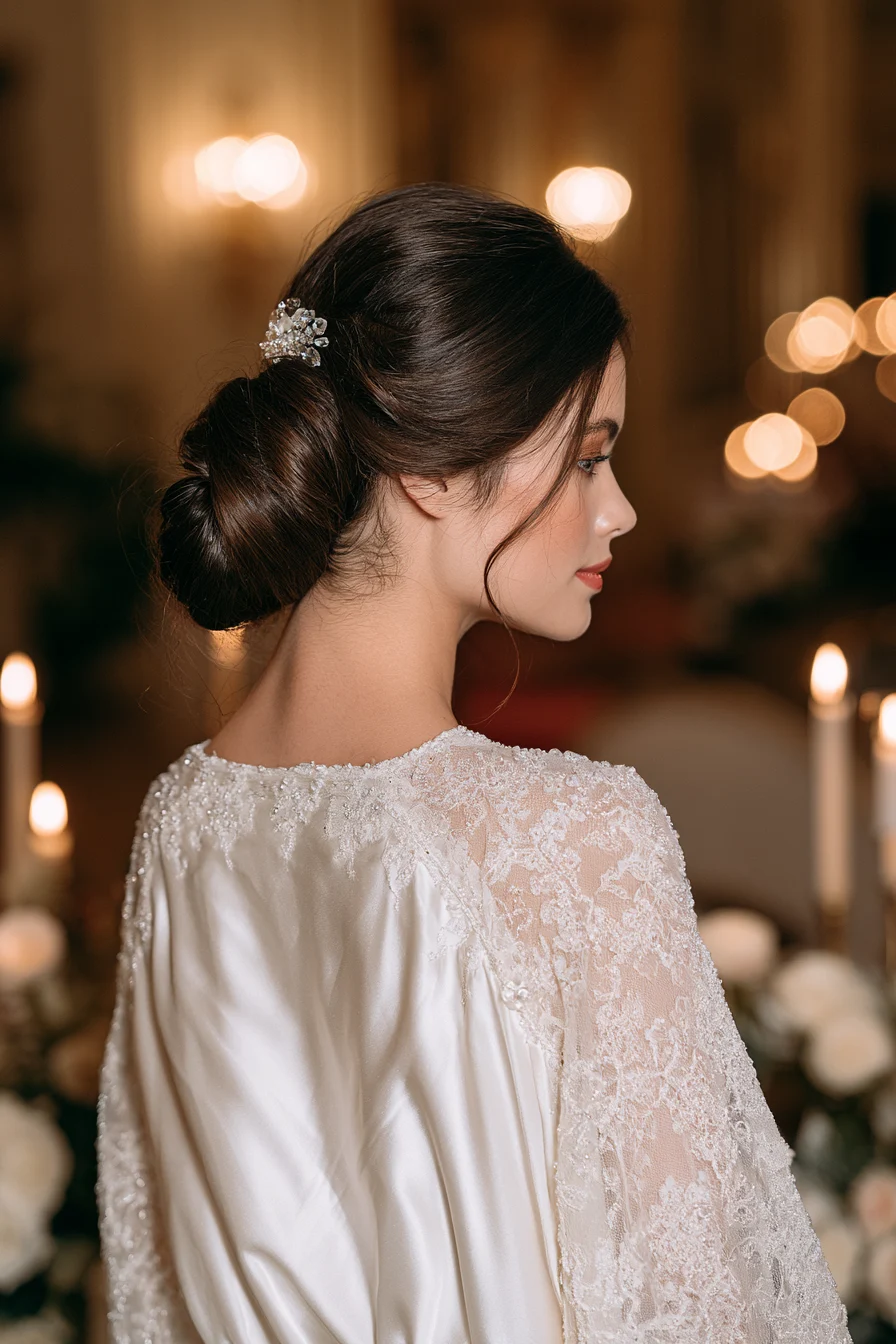27 Wedding Hairstyles for Long Hair That Are Elegant Romantic and Picture Perfect 20 refined chignon bridal hairstyles 1