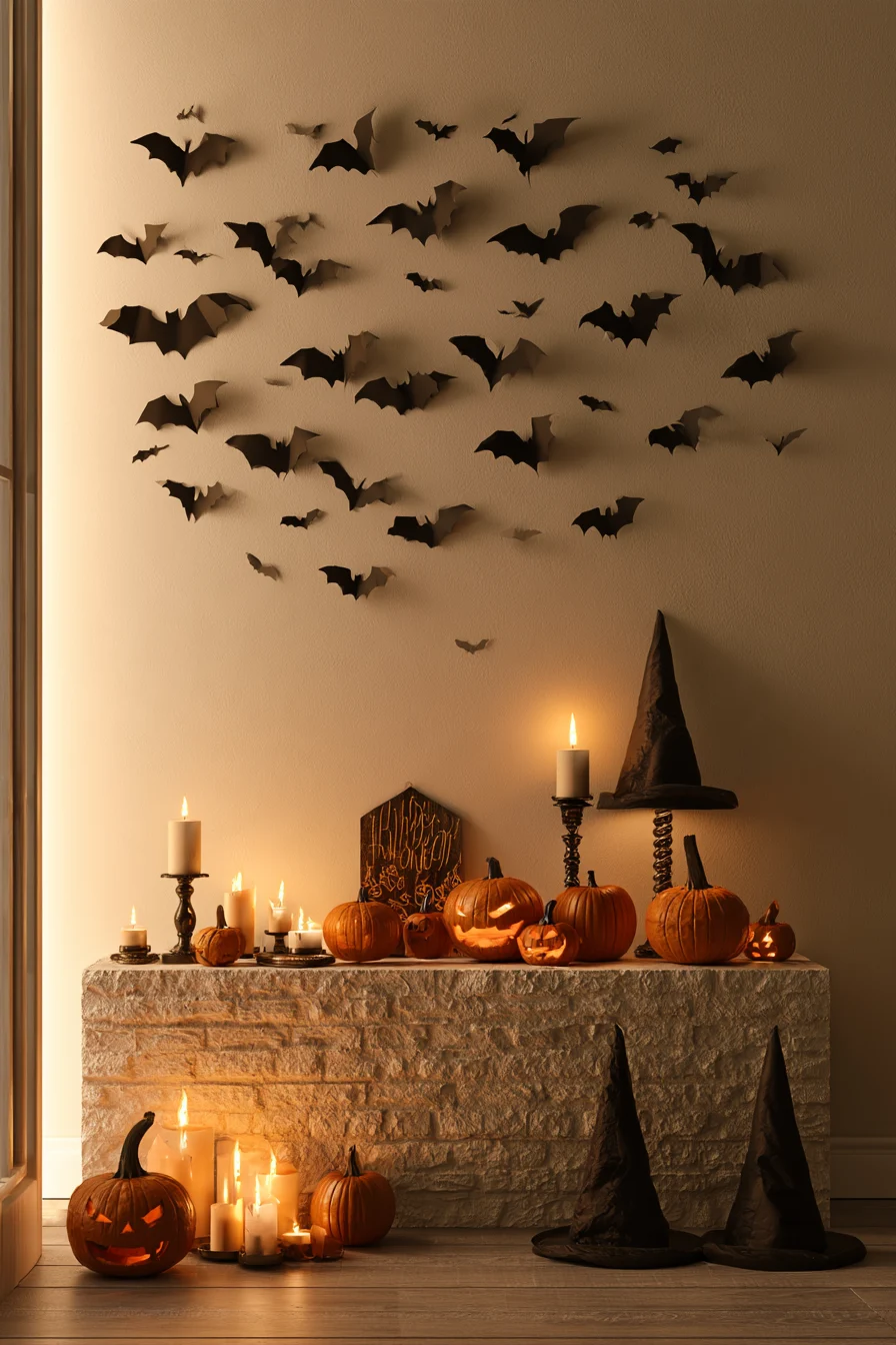 27 Halloween Party Ideas For Spooky Fun 21 creative seasonal halloween wall displays 1