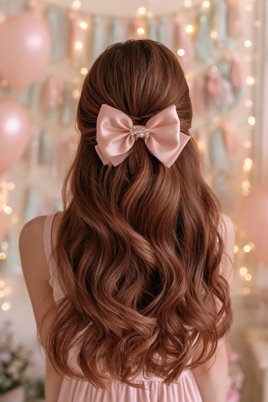 22 lovely birthday half up hairstyles 1