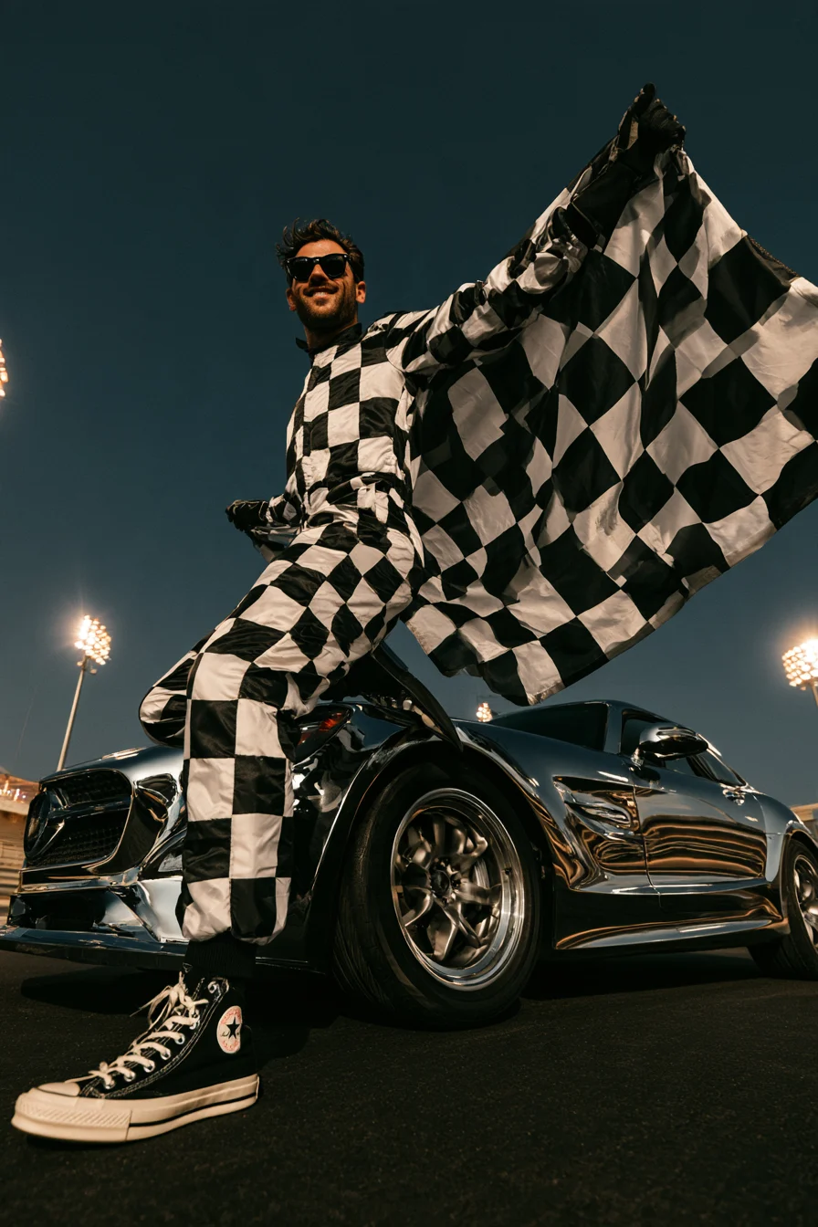 27 Amazing Race Car Driver Costumes 22 striking checkered racing outfit for party style 1