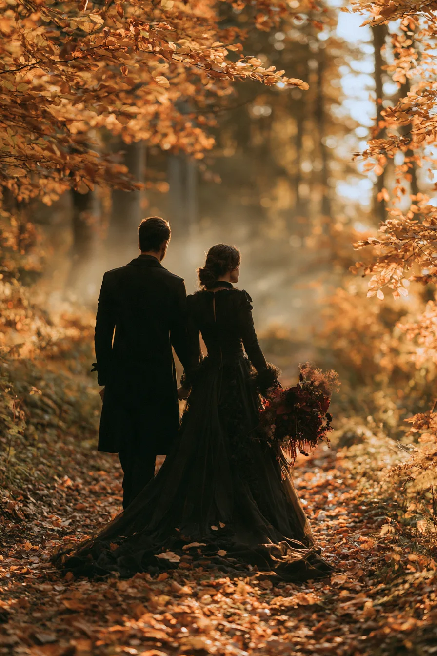 23 dramatic autumn wedding photography ideas 1