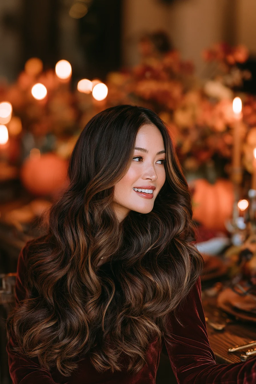 27 Gorgeous Thanksgiving Hairstyles to Make Your Holiday Look Extra Special 23 glamorous flowing thanksgiving curls