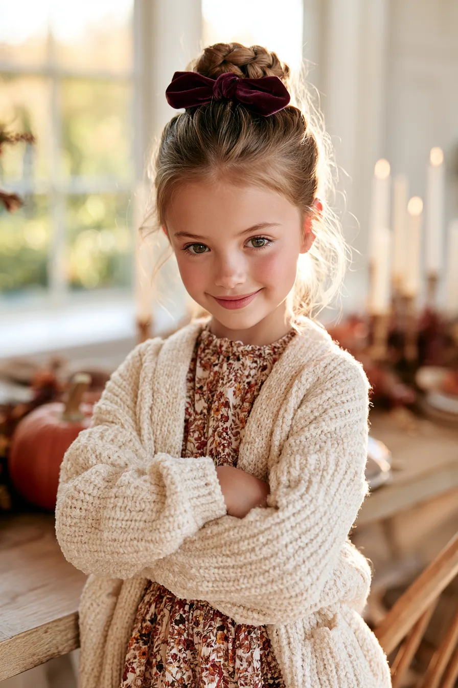 23 sweet braided bun for thanksgiving 1