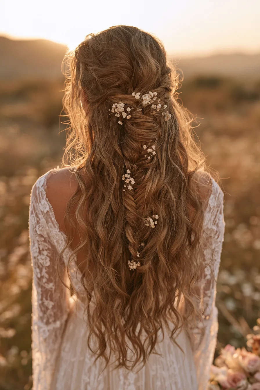 24 dreamy fishtail wedding hairstyle 1