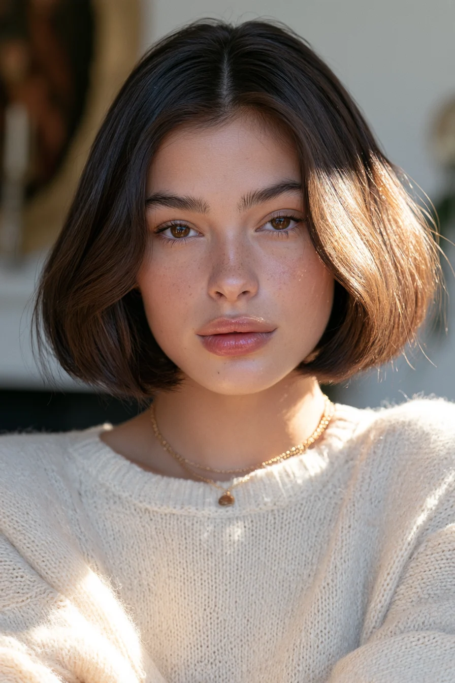 24 luxurious rounded bob with full volume