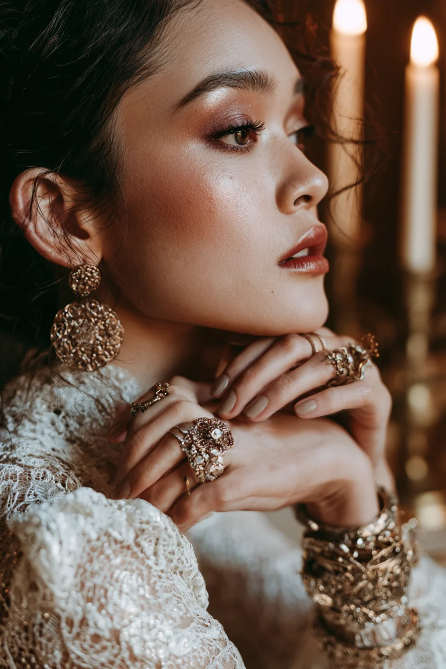 27 Haunted Wedding Ideas That Feel Magical 24 radiant makeup ideas for a mysterious bride 1