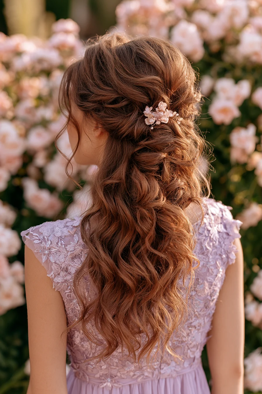 27 Sophisticated Wedding Guest Hairstyles for Any Dress 24 romantic feminine wedding hairstyles 1