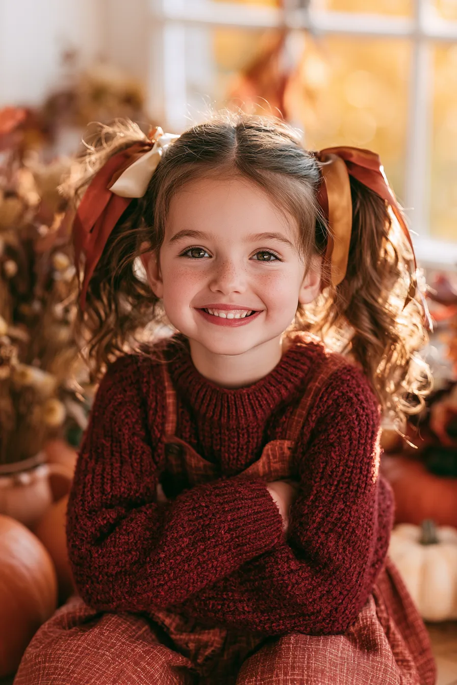 25 autumn ribbon ponytail look 1